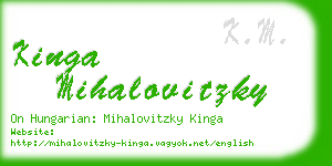 kinga mihalovitzky business card